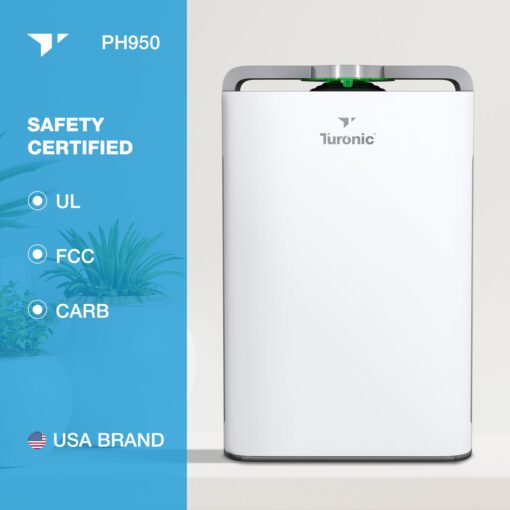 Turonic PH950 - Air Purifier And Humidifier Combo, up to 4200 Sq Ft Large Room Air Cleaner For Home, True Hepa 13 Filter, for Pet Hair, Smells, Pollen, Smoke in Office, Bedroom, Living Room, Basement - Image 2