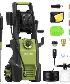 Pressure Washer with Adjustable PSI Switch, 4500PSI Max 3.0 GPM Electric Power Washer with 5 Nozzles & 500ml Foam Cannon, Portable High Pressure Washer for Cars, Fences, Patios and Driveway Cleaning