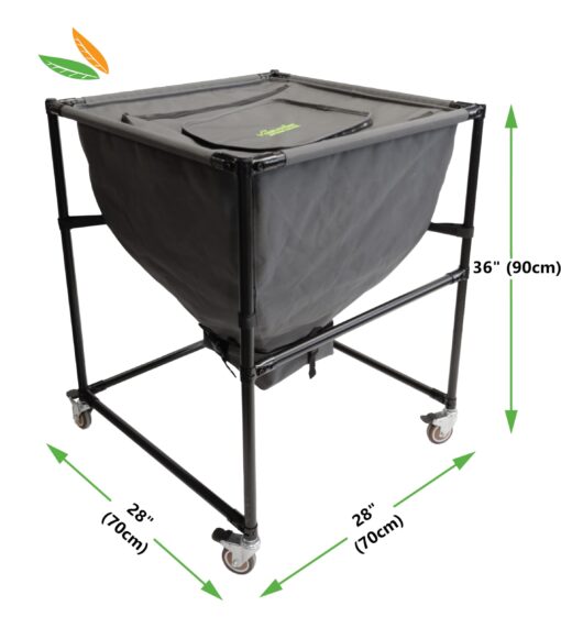 VERMI-FUTURE® Worm Hotel XL Composting Bag – 170L Capacity | CFT Design | Vented Lid | Heavy-Duty Casters | All-Metal Frame for Home, Office, School Composting - Image 3