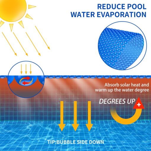 BigXwell Solar Pool Cover, 12Mil 16x32 Foot Rectangle for Above-Ground and In-Ground Pools, 1200Series (16x32 FT) - Image 5