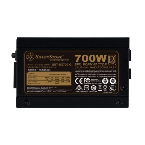 SilverStone Technology SST-SX700-G 700W SFX Fully Modular 80 Plus Gold PSU with Improved 92mm Fan and Japanese Capacitors. - Image 8