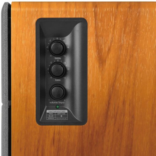 Edifier R1280DB Powered Bluetooth Bookshelf Speakers - Optical Input - Wireless Studio Monitors - 4 Inch Near Field Speaker - 42w RMS - Wood Grain - Image 6
