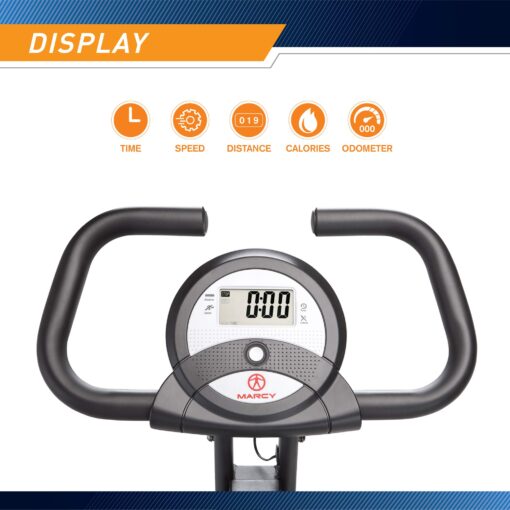 Marcy Foldable Magnetic Resistance Upright Exercise Bike NS-654, Black, One Size - Image 6