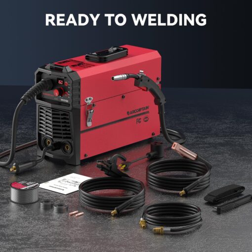 ARCCAPTAIN 160A MIG Welder 110V 220V 4 in 1 Welding Machine Gas MIG, Gasless MIG Flux Core Welder, Lift TIG, MMA Stick Welder, Welder Machine with Synergy for Beginner IGBT Inverter Portable Welder - Image 3