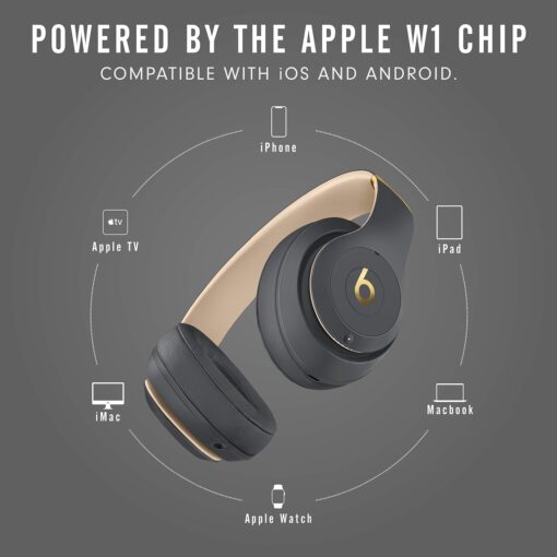 Beats Studio3 Wireless Headphones – The Beats Skyline Collection - Shadow Gray (Latest Model) (Renewed) - Image 5