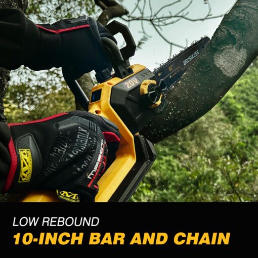 2-IN-1 Cordless 10-Inch Pole Saw And Chainsaw Compatible with Dewalt 20V MAX* Battery, Auto Oiling, Total Reach of Max 15ft, Electric Pole Saw for Tree Trimming Pruning (Battery NOT Included) - Image 2