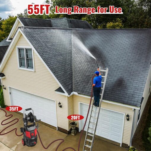 Electric Pressure Washer,4800PSI Max 3.2 GPM 20FT Hose,35FT Power Cord 4 Different Tips Foam Cannon Power Washer - Image 5