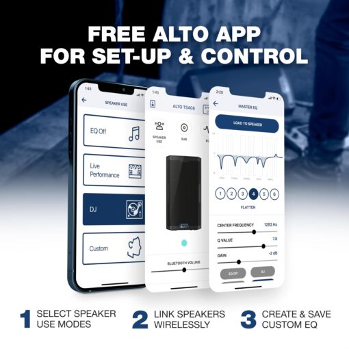 Alto Professional TS408 - 2000W 8" Powered PA Speaker with 3 Channel Mixer, Bluetooth Streaming, Wireless Loudspeaker linking, DSP and Alto App - Image 20