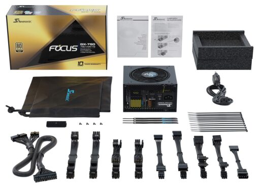 Seasonic FOCUS GX-750 - 750W - 80+ Gold - Full-Modular - ATX Form Factor - Low Noise - Premium Japanese Capacitor - 10 Year Warranty - Nvidia RTX 30/40 Super & AMD GPU Compatible (Ref. SSR-750FX) - Image 2