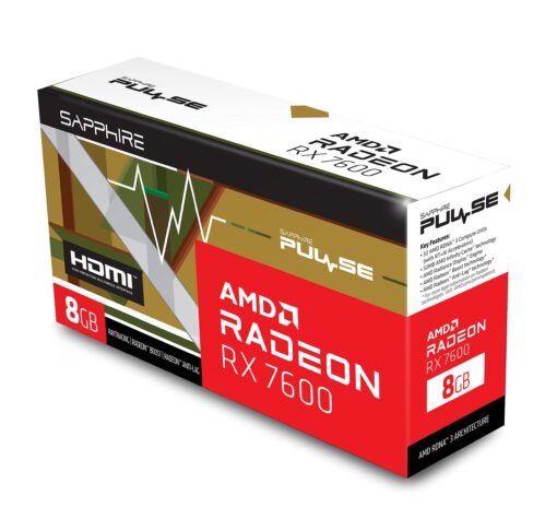 Sapphire 11324-01-20G Pulse AMD Radeon RX 7600 Gaming Graphics Card with 8GB GDDR6, AMD RDNA 3 - Image 2