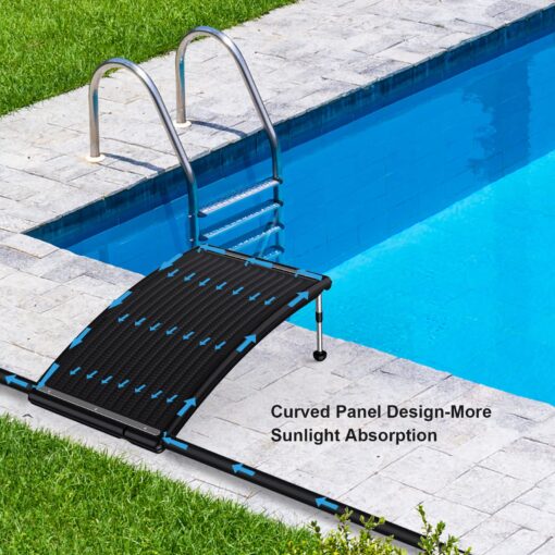 YOWPSY Curve Solar Pool Heater, Made for Above-Ground and Inground Pools, Includes 2 Adapters, 2 Hoses & Clamps - Image 5