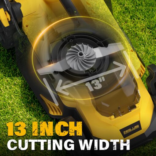ZEGJAW 13-Inch 20V Electric Lawn Mower & 12 Inch 20V Weed Wacker Battery Operated Lawn Edger - Image 6