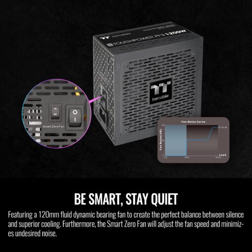 Thermaltake Toughpower PF3 ATX 3.0 1200W 80+ Platinum Full Modular SLI/Crossfire Ready Power Supply; PCIe 5.0 12VHPWR Connector Included; 10 Year Warranty; PS-TPD-1200FNFAPU-L - Image 4