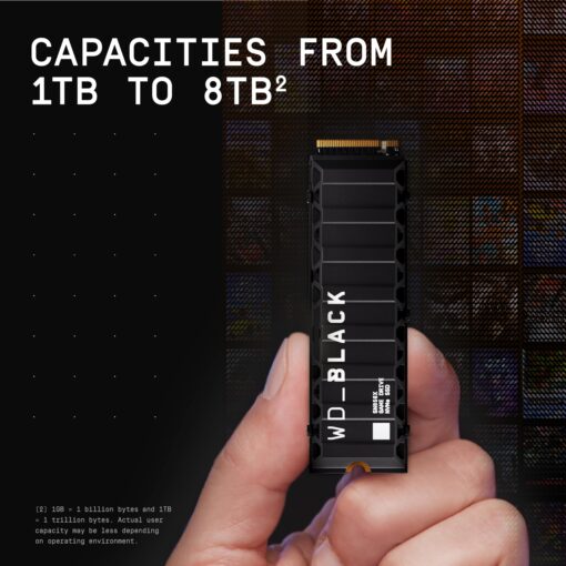 WD_BLACK 4TB SN850X NVMe Internal Gaming Solid State Drive with Heatsink - Works with PlayStation 5, Gen4 PCIe, M.2 2280, Up to 7,300 MB/s - WDS400T2XHE - Image 5