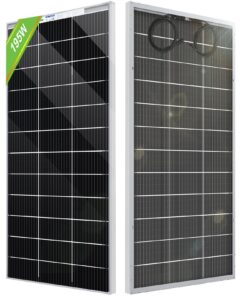 ECO-WORTHY Bifacial 195 Watt 12 Volt 12BB Solar Panel Monocrystalline Double-Sided Power Generation Rigid High-Efficiency PV Module Power Charger for RV,Sunsheds,Canopies,Farms,Home and Off-Grid