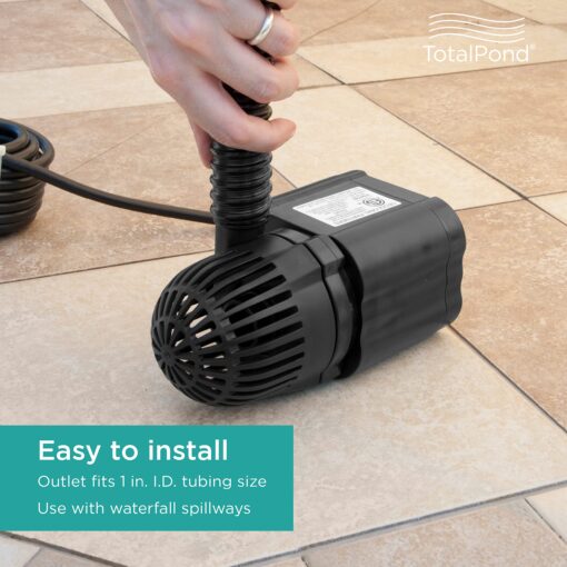 TotalPond 1200 GPH Waterfall Pump, Black - Image 5