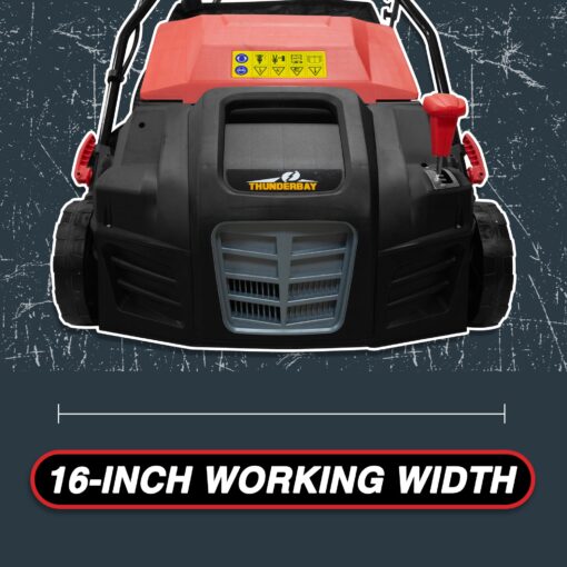 Thunderbay 2-in-1 Electric Dethatcher and Scarifier w/Grass Collection Bag 16-Inch 15-Amp Lawn Mowers Walk-Behind Corded Lawnmower - Image 4