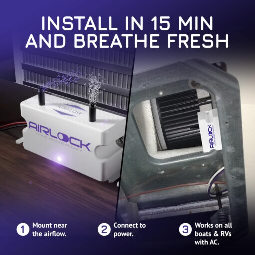 AIRLOCK One - Boat & RV Air Purifier - Eliminate Smells in Boats & RVs | Boat Accessories | RV Accessories | Easy to Install | Maintenance-Free | Deodorizer Odor Eliminator - Image 5