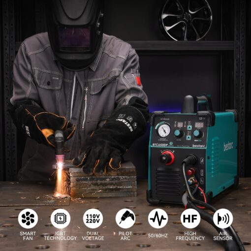 bestarc Plasma Cutter, Pilot Arc BTC650DP 3rd Generation 65Amps With [Air Sensor Technology] Dual Voltage 110/220V Digital Plasma Cutting Machine (BTC650DP 3GEN 110/220) - Image 4