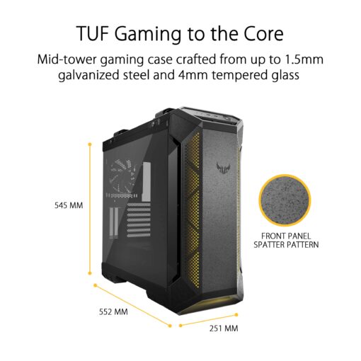 ASUS TUF Gaming GT501 Mid-Tower Computer Case for up to EATX Motherboards with USB 3.0 Front Panel Cases GT501/GRY/WITH Handle - Image 7