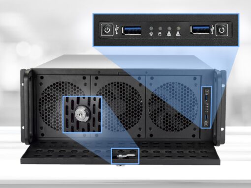 Rosewill 4U Server Chassis Rackmount Case | 15 3.5" HDD Bays | E-ATX Compatible | 6 Front 120mm Fans, 2 Rear 80mm Fans | 2X USB 3.0 | Front Panel Lock and Key | Silver/Black - RSV-L4500U - Image 3
