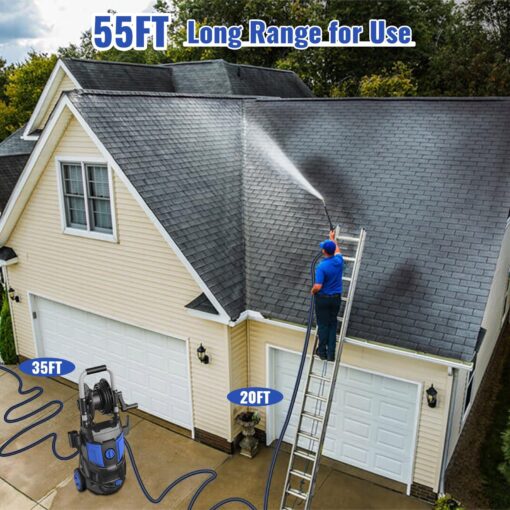 Electric Pressure Washer,4800PSI Max 3.0 GPM 20FT Hose,35FT Power Cord 4 Different Tips Foam Cannon Power Washer - Image 5