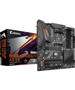GIGABYTE B550 AORUS Elite AX V3 Motherboard, Supports AMD AM4 Ryzen 5000 Processors, ATX, DDR4, Dual M.2, SATA 6Gb/s, 2.4/5 GHz Dual-Band, 2.5 GbE LAN, PCIe 4.0