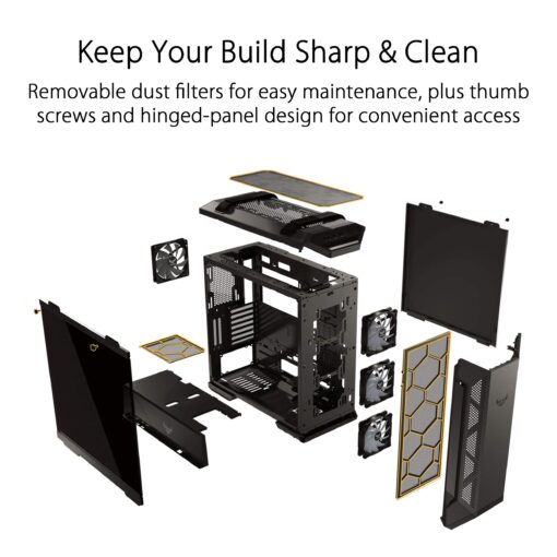 ASUS TUF Gaming GT501 Mid-Tower Computer Case for up to EATX Motherboards with USB 3.0 Front Panel Cases GT501/GRY/WITH Handle - Image 5