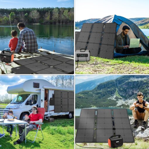 SOKIOVOLA 120W Portable Solar Panel with MC-4 Connector Foldable Solar Panel for Camping Folding Solar Panel Charger for Portable Power Station Laptops RV - Image 2