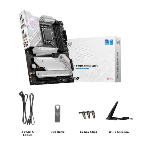MSI MPG Z790 Edge WiFi Gaming Motherboard (Supports 12th/13th Gen Intel Processors, LGA 1700, DDR5, PCIe 5.0, M.2, 2.5Gbps LAN, USB 3.2 Gen2, Wi-Fi 6E, ATX) (Renewed) - Image 2