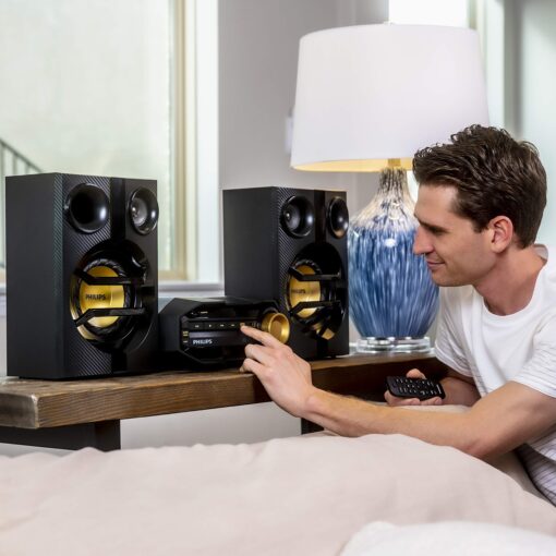 PHILIPS FX10 Bluetooth Stereo System for Home with CD Player , MP3, USB, FM Radio, Bass Reflex Speaker, 230 W, Remote Control Included - Image 2
