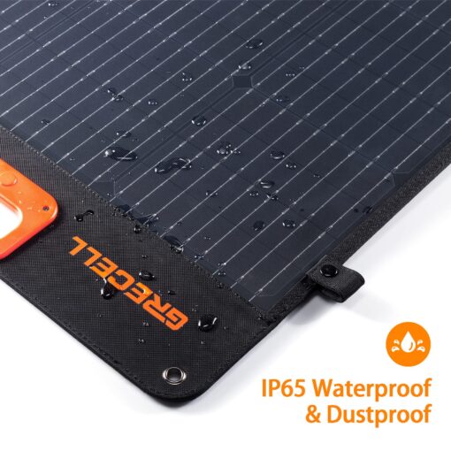 GRECELL 200W Portable Solar Panel for Power Station, Foldable Solar Charger w/ 4 Kickstands, IP65 Waterproof Solar Panel Kit w/DC XT60 Anderson Aviation Output for Outdoor RV Camper Blackout - Image 6