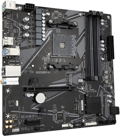Micro Center AMD Ryzen 5 5500 Desktop Processor with GIGABYTE B550M K Motherboard (Micro-ATX, DDR4, Dual M.2, SATA 6Gb/s, PCIe 4.0) - Image 4
