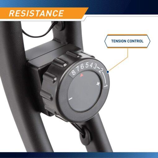 Marcy Foldable Magnetic Resistance Upright Exercise Bike NS-654, Black, One Size - Image 4