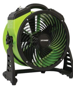 XPOWER FC-200 Heavy Duty Industrial High Velocity Whole Room Air Mover Air Circulator Utility Floor Fan, 4 Speeds, Timer, 13 inch, 1300 CFM