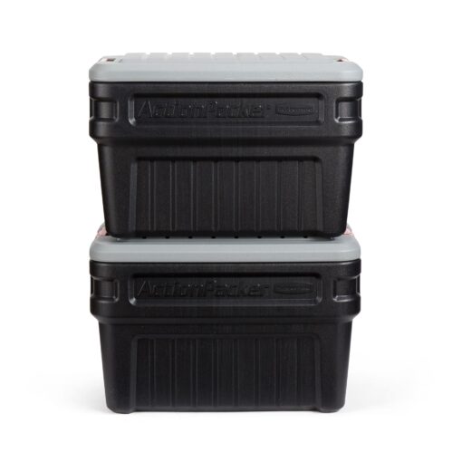 Rubbermaid ActionPacker️ 24 Gal Lockable Storage Box Pack of 2, Outdoor, Industrial, Rugged, Grey and Black - Image 9
