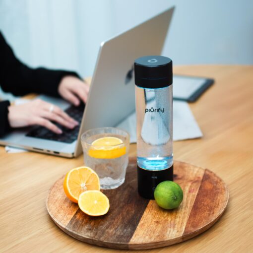 Hydrogen Water Bottle Generator - Up to 4100+ PPB Concentration - SPE/PEM Technology - Certified H2 Generator - Portable Athletic Performance & Hydration System - 6-Hour Hydrogen Retention (Black) - Image 2