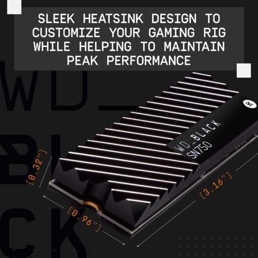 Western Digital 2TB SN750 NVMe Internal Gaming SSD Solid State Drive with Heatsink - Gen3 PCIe, M.2 2280, 3D NAND, Up to 3,400 MB/s - WDS200T3XHC - Image 8