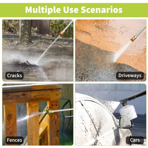 Electric Pressure Washer, 3500 PSI 2.4 GPM Power Washer with Anti-Tipping Technology, 4 Quick Connect Nozzles, Foam Cannon, Stainless Steel Lance, High Pressure Washer for Cars/Fences/Driveways/Patios - Image 3
