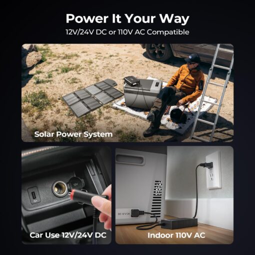 BougeRV 12 Volt Refrigerator 12V Car Fridge 30 Quart Portable Freezer Compressor Cooler -7℉~50℉ Compressor Freezer, 12/24V DC 110~240 Volt AC, for Truck RV SUV - Image 3