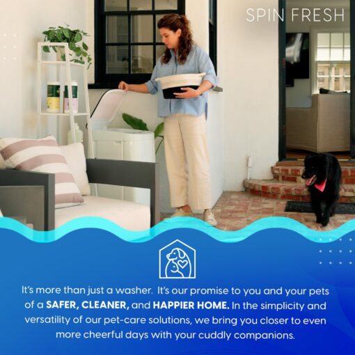 ​​Pet Forge Spin Fresh Compact Washing Machine for Pet Items - Fully Automatic Portable Washer with 8 Pounds Capacity Top Load Spin Mini Washer for Pet Hygiene - Image 2
