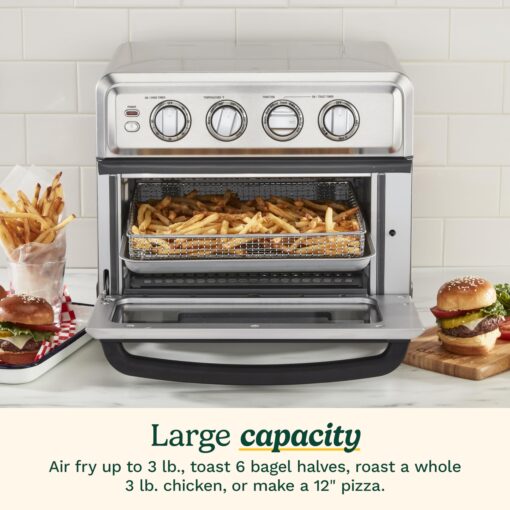 Cuisinart Air Fryer + Convection Toaster Oven, 8-1 Oven with Bake, Grill, Broil & Warm Options, White, TOA-70W - Image 6