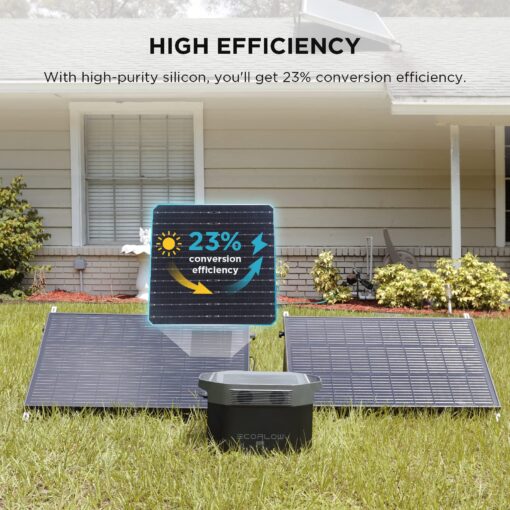 EF ECOFLOW 100W 12V Solar Panel, High Efficiency Monocrystalline PV Modules, IP68 Waterproofing, Ideal for RV& Marine Rooftop, Farm Battery, Power Kits & Ecosystem - Image 8