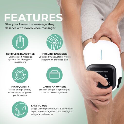 nooro Portable Knee Massager with Heat, Red Light, & Massage Therapy, Relax Tight Muscles and Helps Minor Joint Stiffness and Discomfort, Hands-Free Design - Image 6