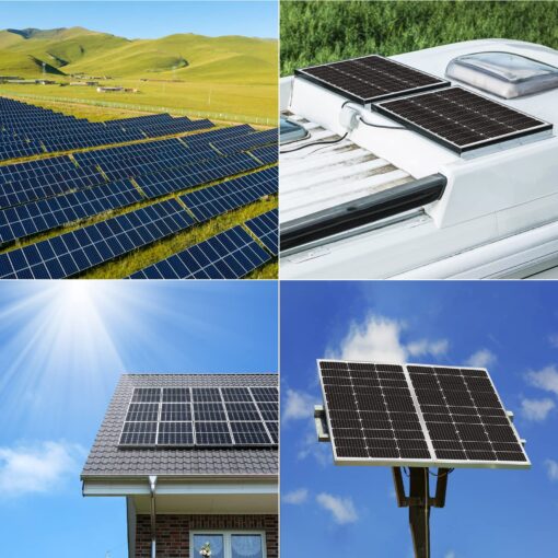 WERCHTAY 300 Watt Solar Panels, 12V 150 Watt 2 Pack, Monocrystalline Cell High-Efficiency PV Module, Solar Panels for Homes Camping RV Battery Boat Caravan and Other Off-Grid System (300W) - Image 2