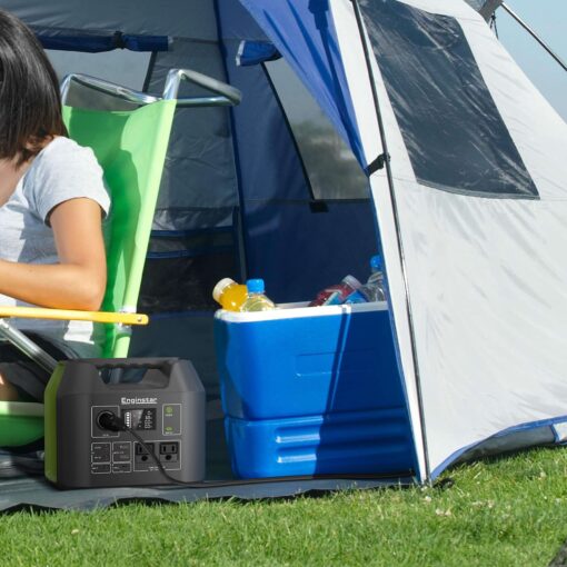 EnginStar Solar Generator, 300W Portable Power Station, 296Wh Lithium Battery Backup w/Two 110V Pure Sine Wave AC Outlet for Camping Road Trip RV, 80000mAh Sufficient Power Supply for Blackout - Image 2
