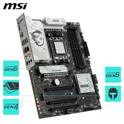 MSI B850 GAMING PLUS WIFI Motherboard, ATX - Supports AMD Ryzen 9000/8000 / 7000 Processors, AM5 - DDR5 Memory Boost 8200+ MT/s (OC), PCIe 5.0 x16 & 4.0 x16, M.2 Gen5, Wi-Fi 7, 5G LAN - Image 4