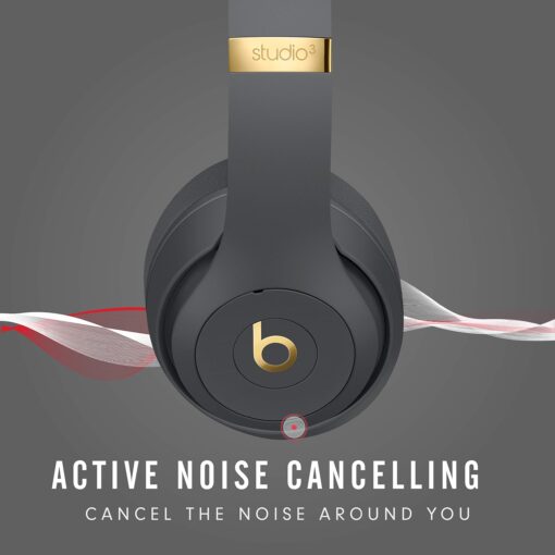 Beats Studio3 Wireless Headphones – The Beats Skyline Collection - Shadow Gray (Latest Model) (Renewed) - Image 7