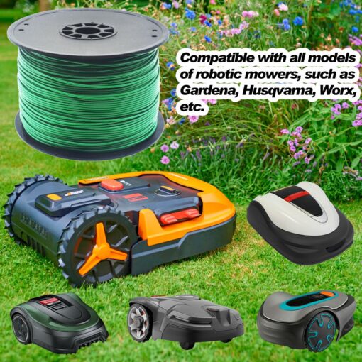 Multisland Universal Robotic Mower Boundary Wire Automatic Lawnmower 16 Gauge AWG 3.4 mm Perimeter Wire for Husqvarna/Gardena/Worx and Other Robot Lawnmower Brands, 458M/1500FT - Image 4