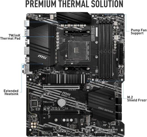INLAND AMD Ryzen 7 5700X 8-Core 16-Thread Unlocked Desktop Processor with MSI B550-A PRO ProSeries Motherboard (AMD AM4, DDR4, PCIe 4.0, SATA 6Gb/s, M.2, USB 3.2 Gen 2 ATX) - Image 5